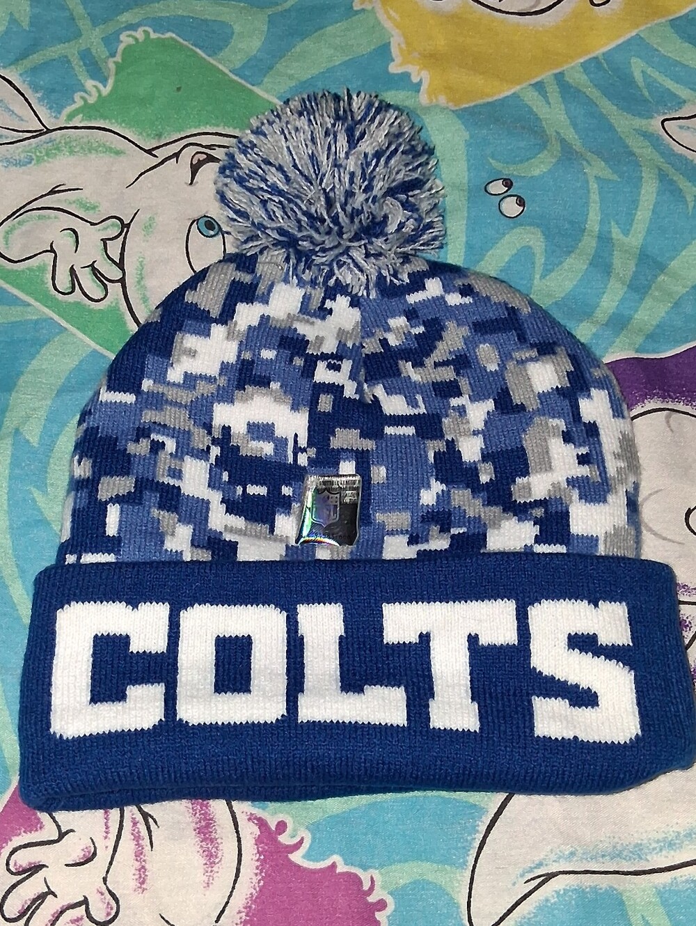 New Indianapolis Lucas Oil Pom Ball Winter Knit Beanie Hat Cap Football NFL Camo